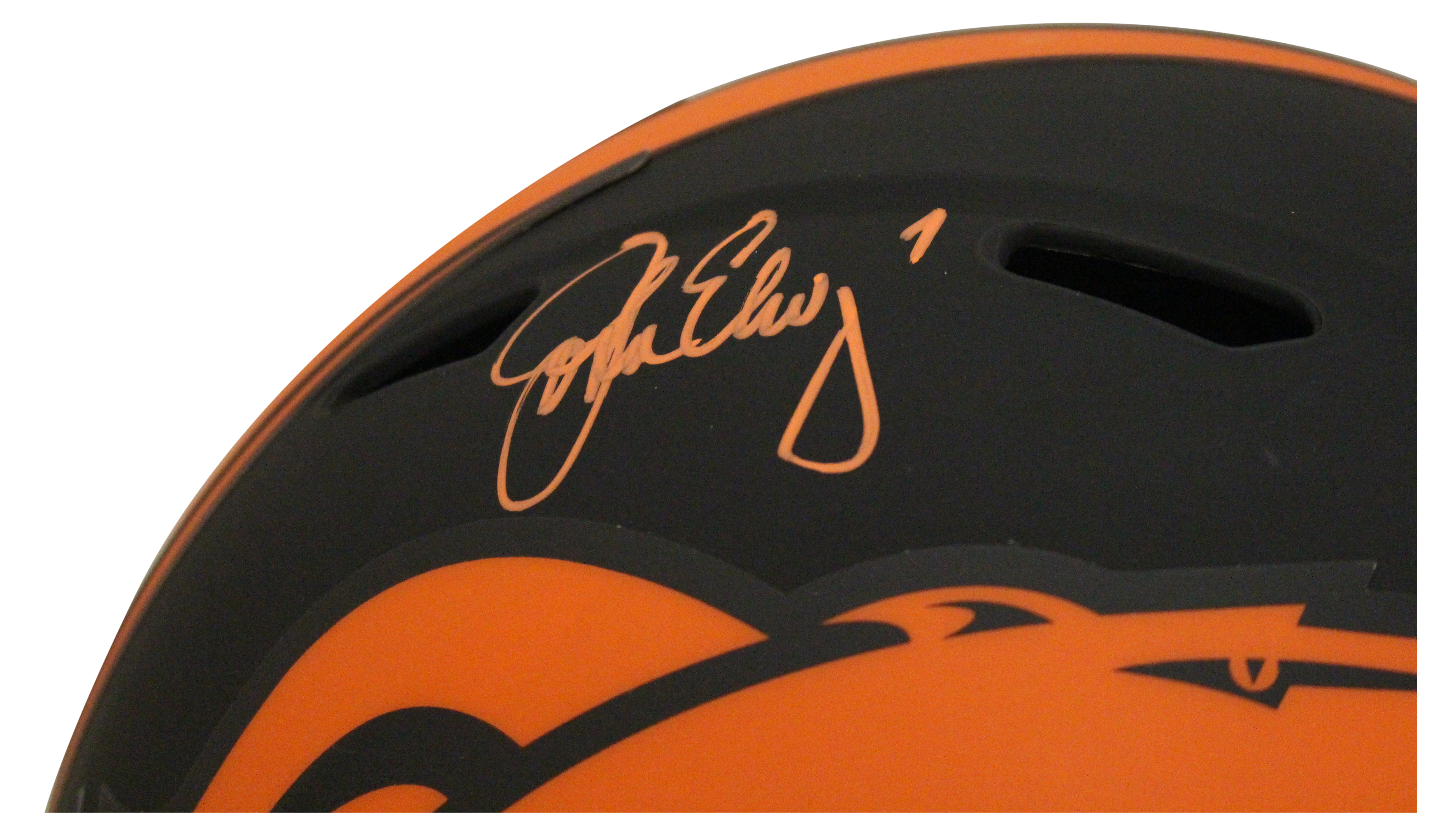 John Elway Autographed/Signed Denver Broncos F/S Eclipse Helmet BAS 29431