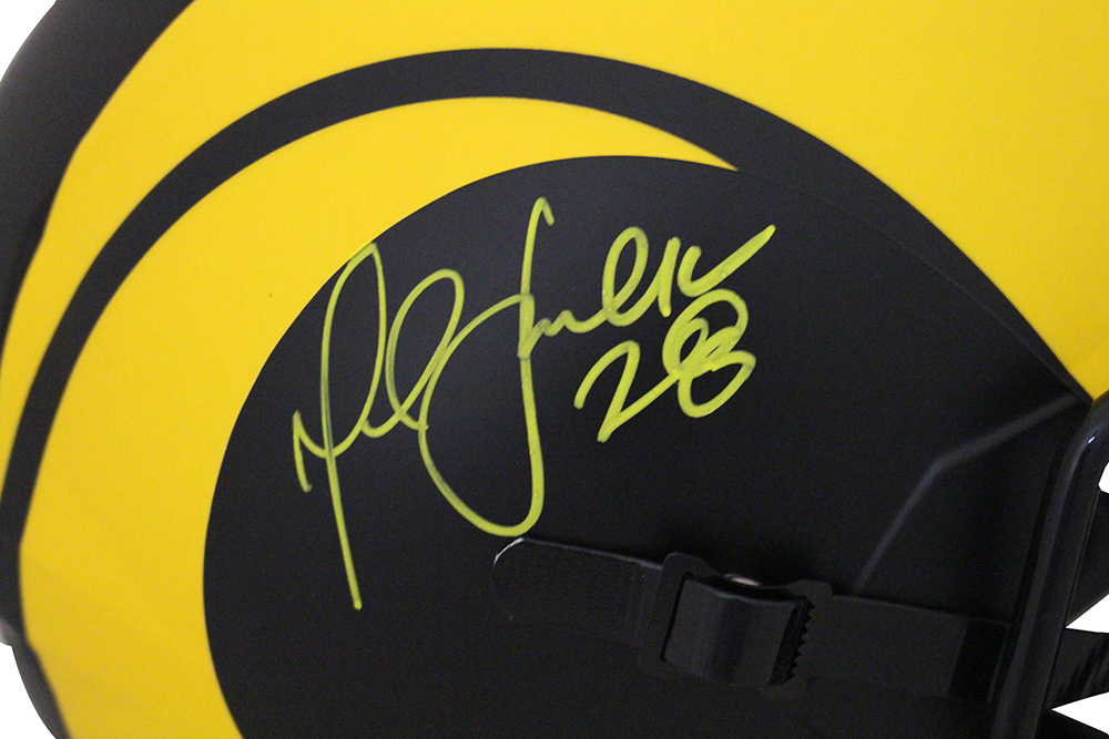 Marshall Faulk Signed Los Angeles Rams F/S Eclipse Speed Helmet BAS 31301