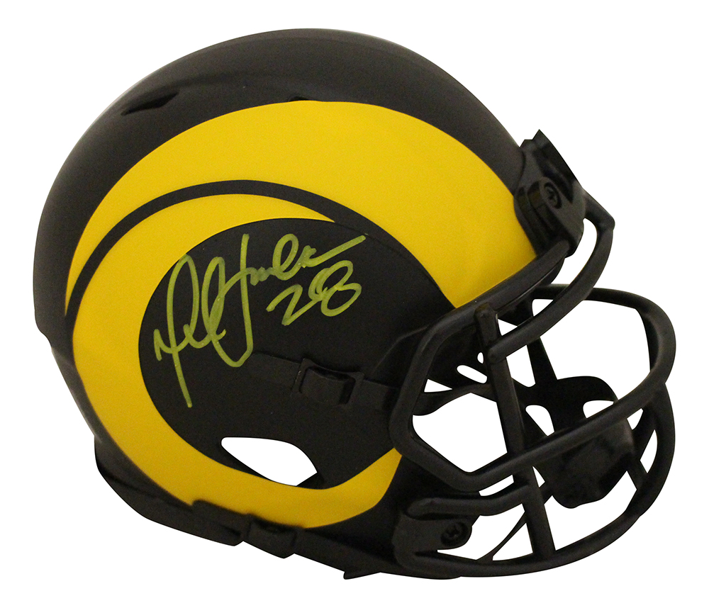 Marshall Faulk Autographed Los Angeles Rams Eclipse Mini Helmet BAS 31303