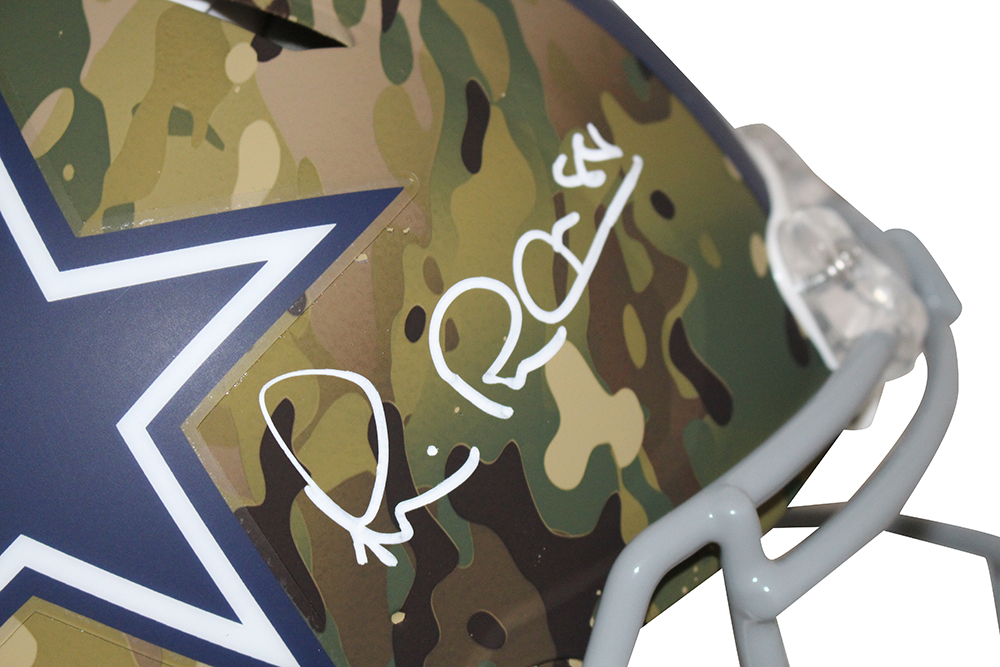Michael Irvin Signed Dallas Cowboys Authentic Camo Speed Helmet BAS 31314