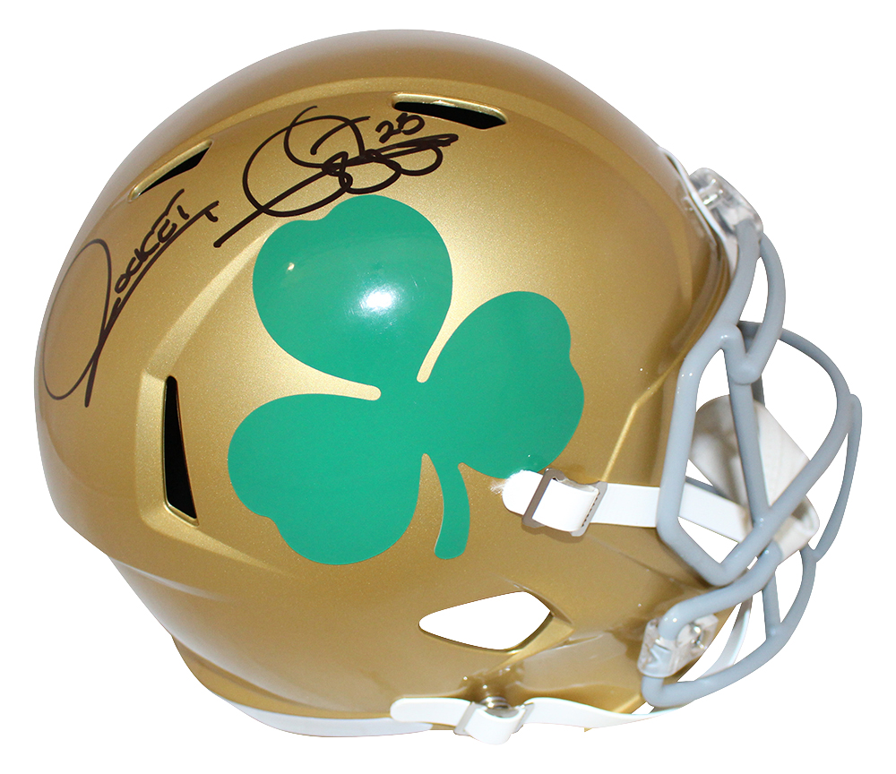 Rocket Ismail Signed Notre Dame Fighting Irish F/S Speed Helmet Prova 31317