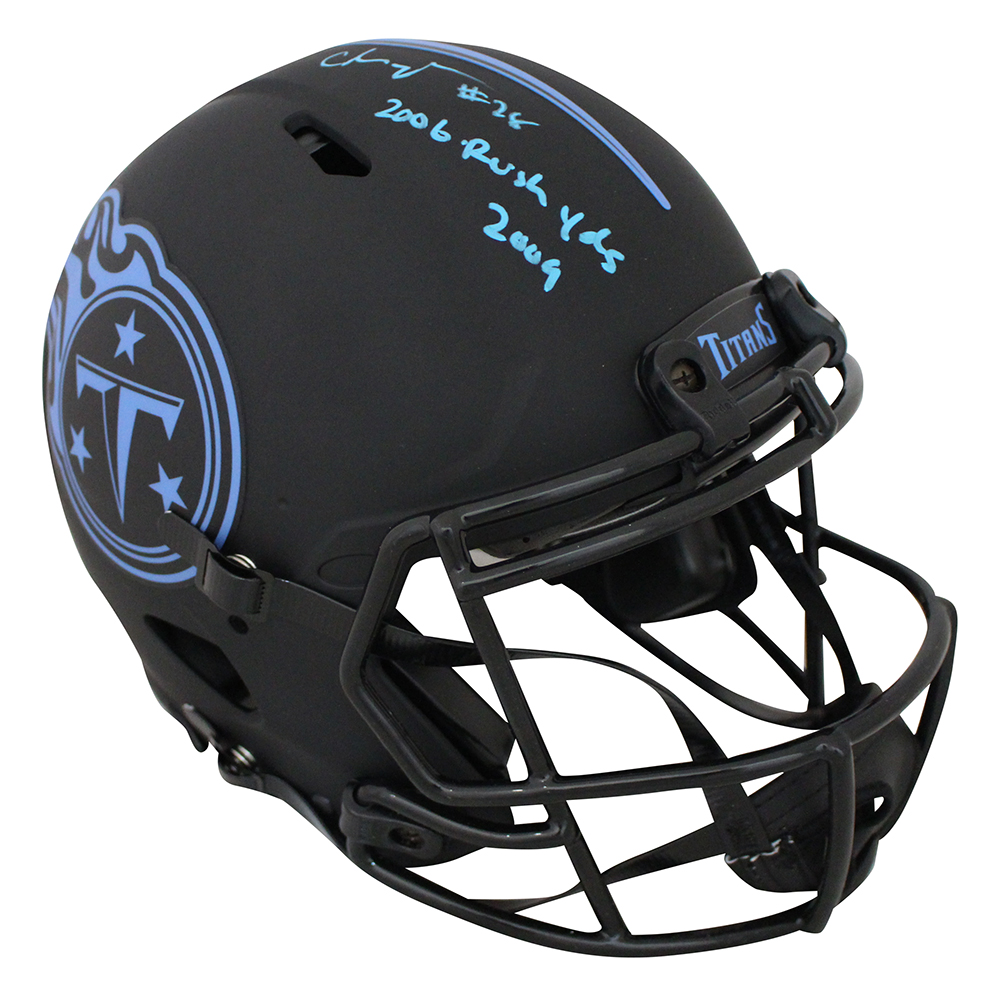 Chris Johnson Signed Tennessee Titans Authentic Eclipse Helmet 2006 BAS 31318