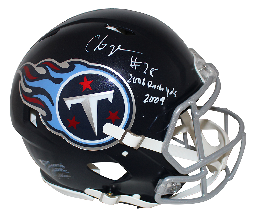 Chris Johnson Signed Tennessee Titans Authentic Speed Helmet 2006 BAS 31319