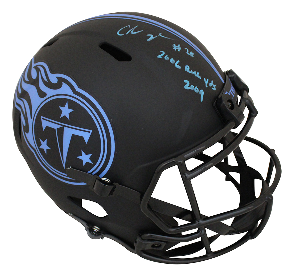 Chris Johnson Signed Tennessee Titans F/S Eclipse Speed Helmet 2006 BAS 31323