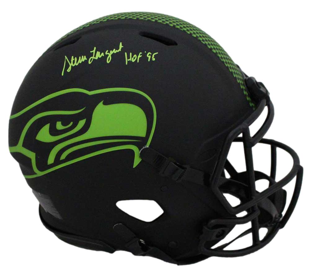 Steve Largent Signed Seattle Seahawks Authentic Eclipse Helmet HOF BAS 31327