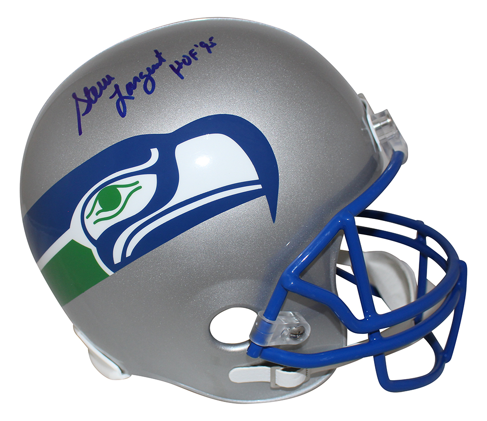 Steve Largent Autographed Seattle Seahawks F/S 83-01 Helmet HOF BAS 31329