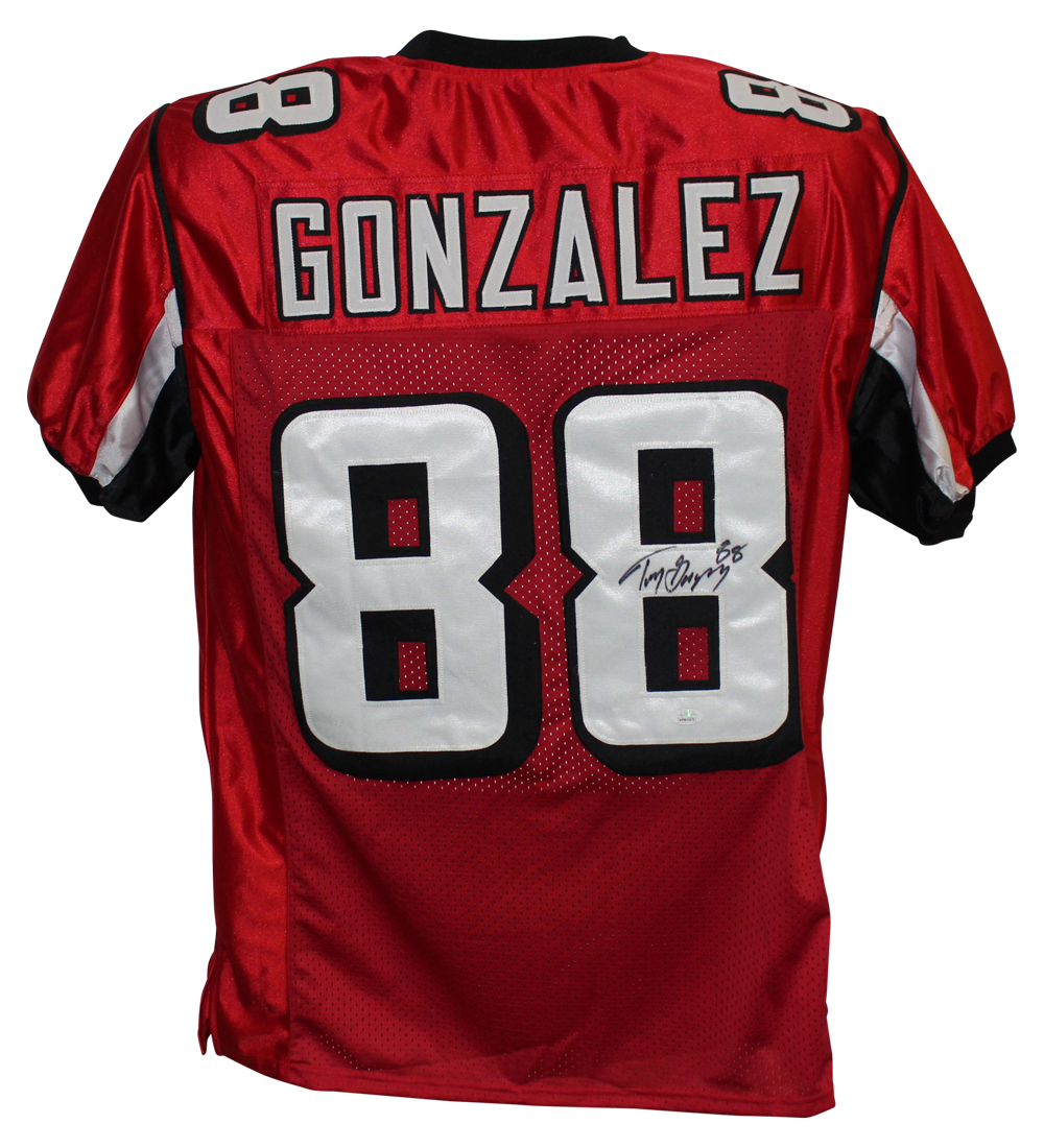 Tony Gonzalez Autographed/Signed Pro Style Red XL Jersey JSA 29341