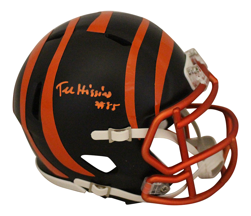 Tee Higgins Autographed/Signed Cincinnati Bengals Blaze Mini Helmet BAS 29440
