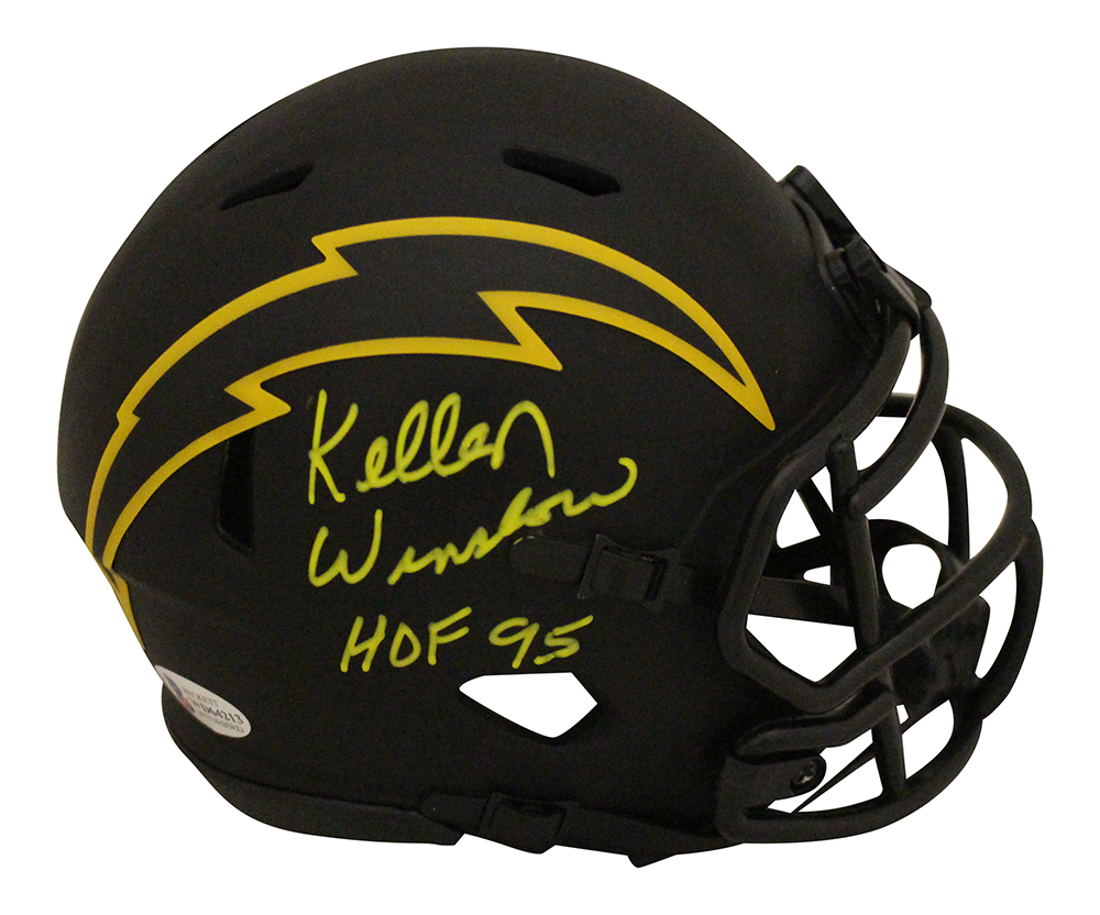 Kellen Winslow Signed San Diego Chargers Eclipse Mini Helmet HOF BAS 31381