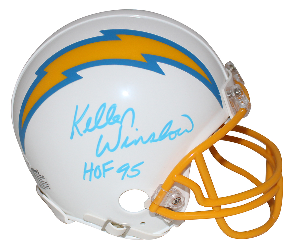 Kellen Winslow Autographed San Diego Chargers Mini Helmet HOF Prova 