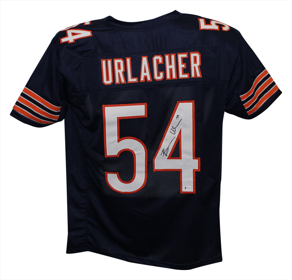 Brian Urlacher Autographed/Signed Pro Style Blue XL Jersey BAS 31490