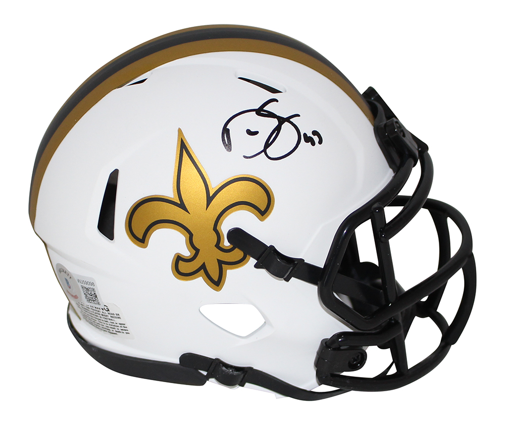 Darren Sproles Autographed New Orleans Saints Lunar Mini Helmet BAS 31499