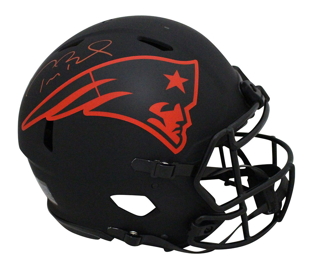 Tom Brady Signed New England Patriots Authentic Eclipse Speed Helmet FAN 31516