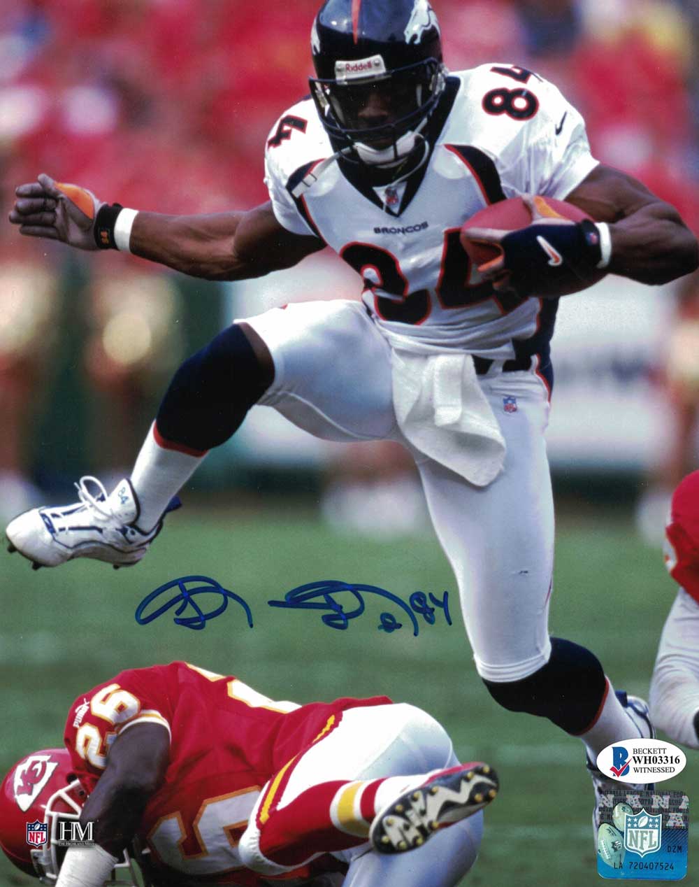 Shannon Sharpe Autographed/Signed Denver Broncos 8x10 Photo BAS 31544