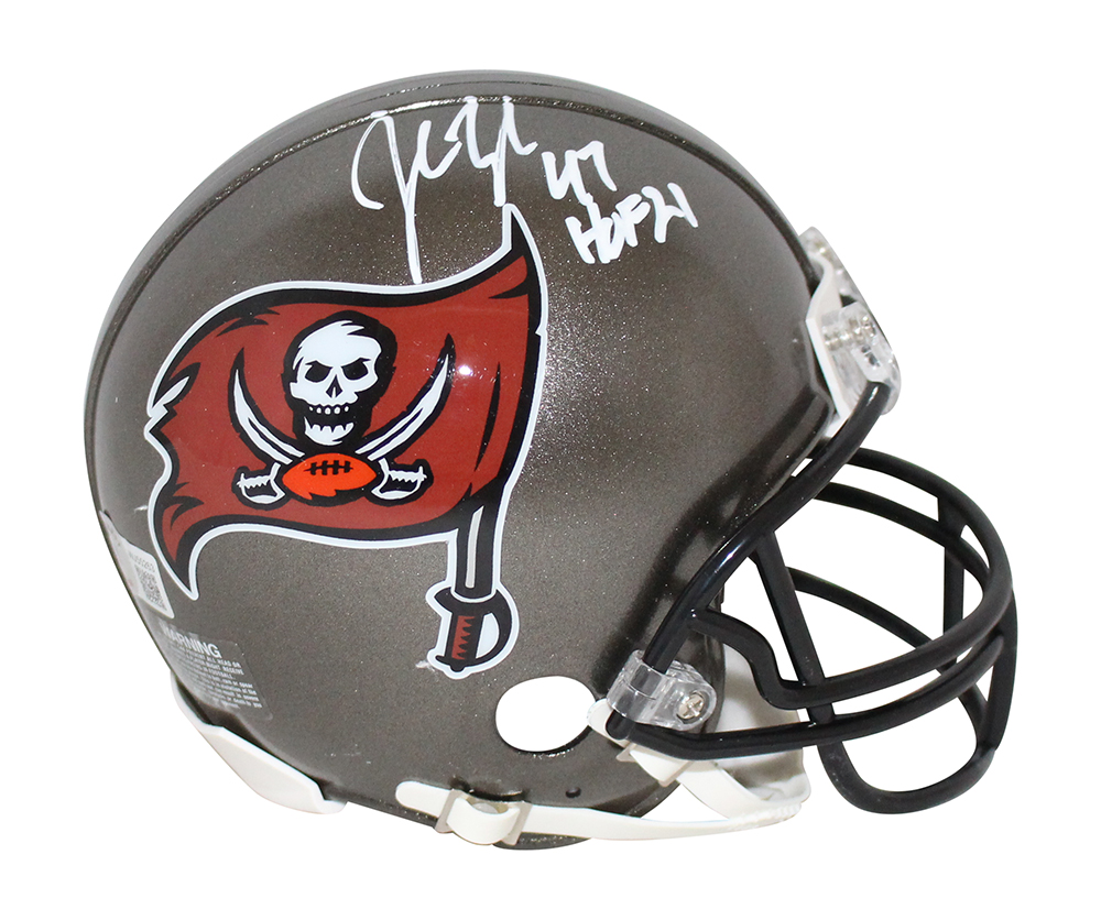 John Lynch Autographed Tampa Bay Buccaneers 97-13 Mini Helmet HOF BAS 31560