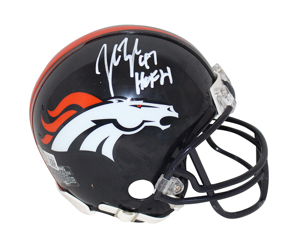 John Lynch Autographed/Signed Denver Broncos Mini Helmet HOF BAS 31561