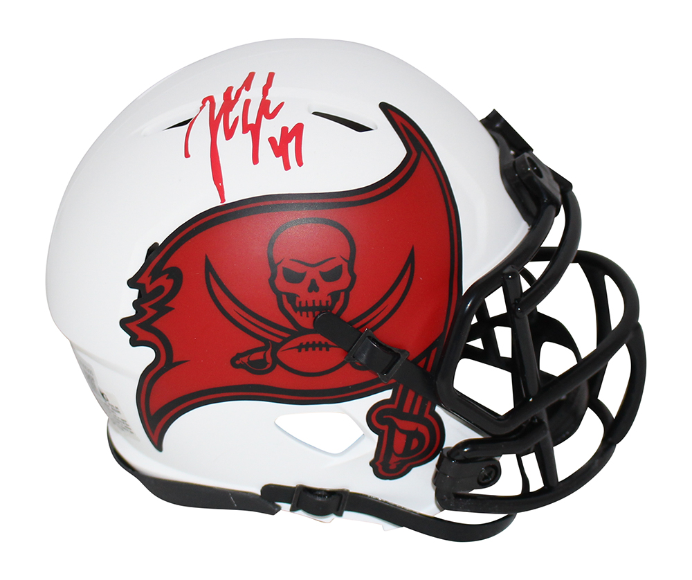 John Lynch Autographed Tampa Bay Buccaneers Lunar Mini Helmet BAS 31567