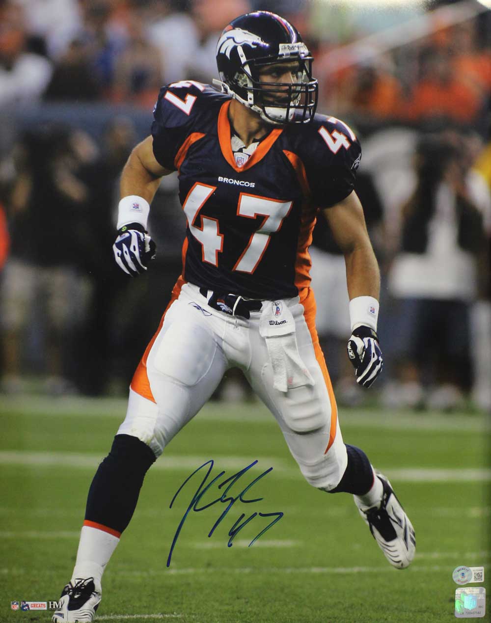 John Lynch Autographed/Signed Denver Broncos 16x20 Photo BAS 31570