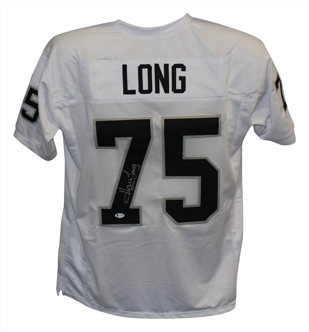 Howie Long Autographed/Signed Pro Style White XL Jersey BAS 31443