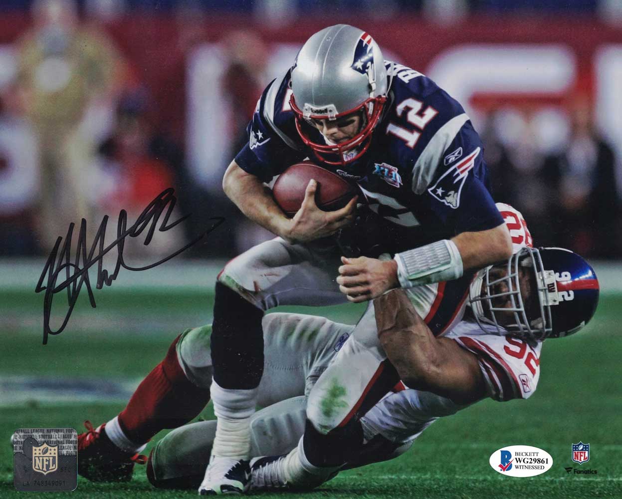 Michael Strahan Autographed/Signed New York Giants 8x10 Photo BAS 31459