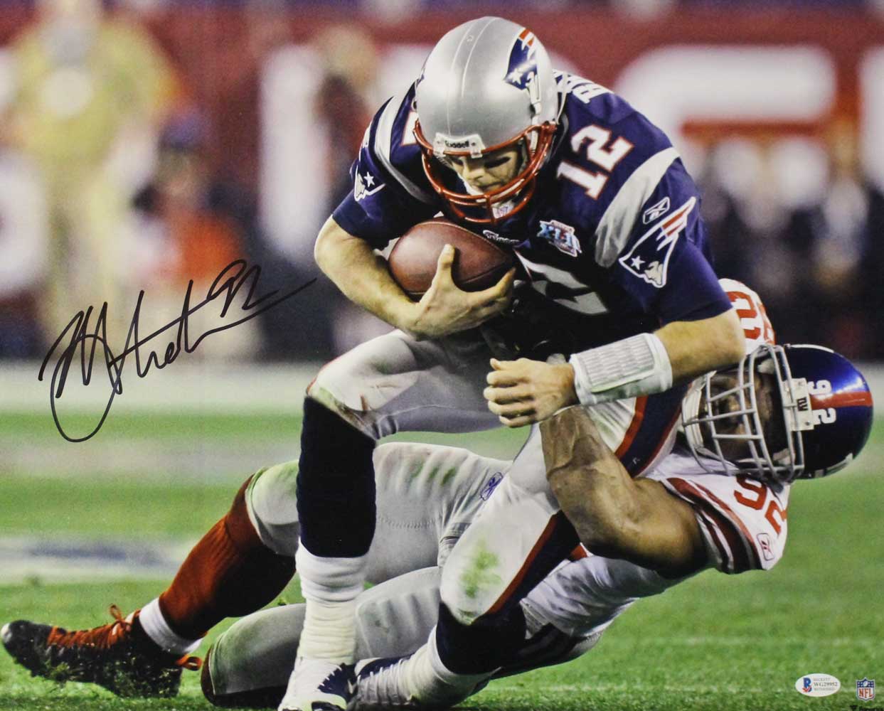Michael Strahan Autographed/Signed New York Giants 16x20 Photo BAS 31460