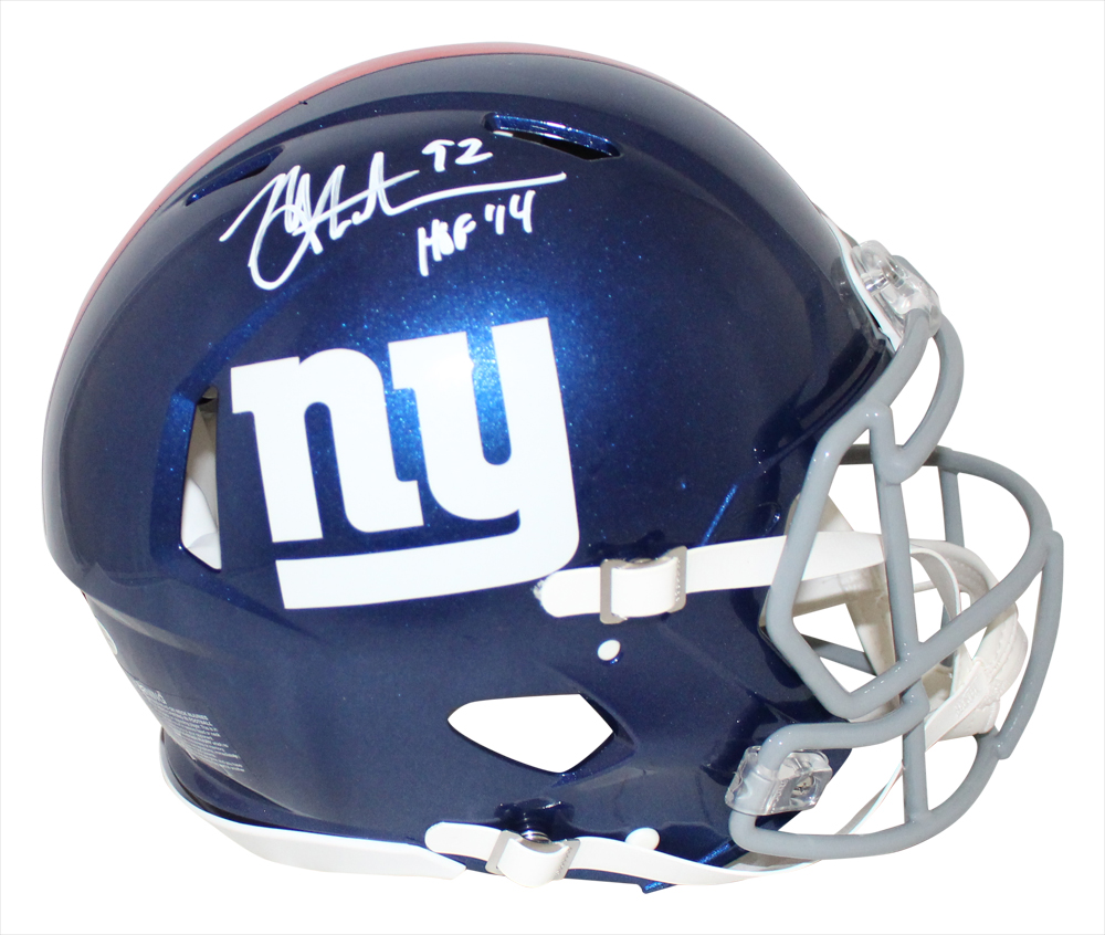 Michael Strahan Signed New York Giants Authentic Speed Helmet HOF BAS 31462