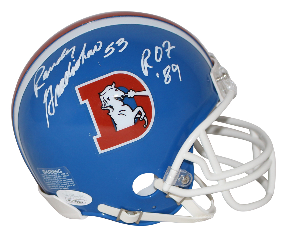 Randy Gradishar Autographed Denver Broncos D-Logo Mini Helmet ROF JSA 31473
