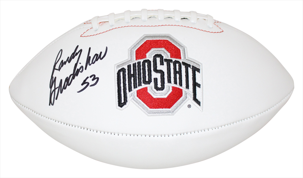 Randy Gradishar Autographed/Signed Ohio State Buckeyes Logo Football JSA 31476