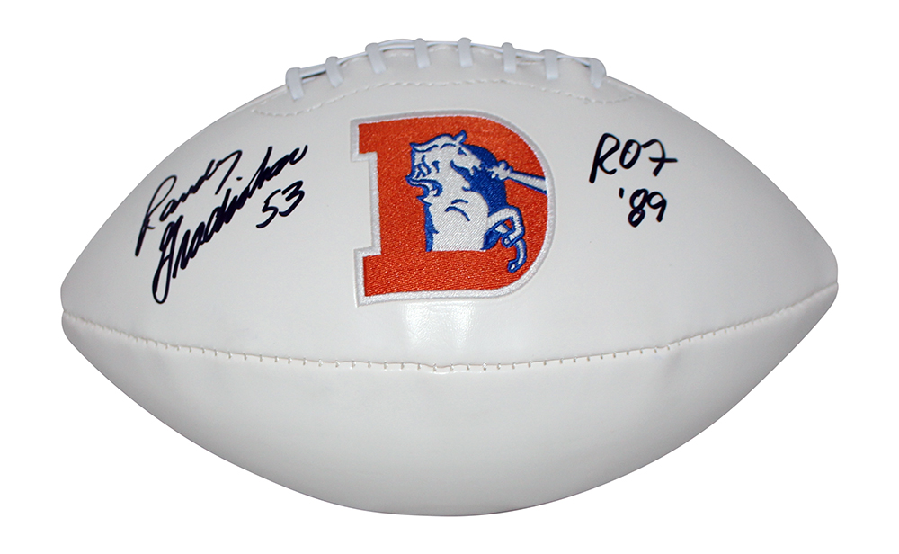 Randy Gradishar Autographed/Signed Denver Broncos Logo Football ROF JSA 31479