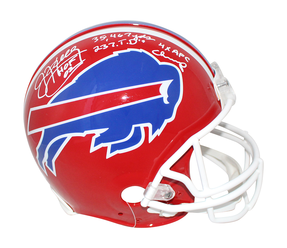 Jim Kelly Autographed/Signed Buffalo Bills Authentic VSR4 87-01 Helmet JSA 31636