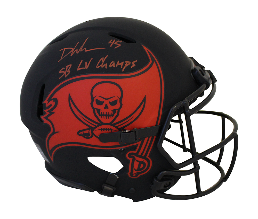 Devin White Signed Buccaneers Authentic Eclipse Helmet SB Champs BAS 31651