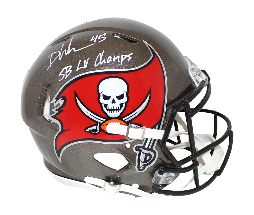 Devin White Signed Buccaneers Authentic Speed Helmet SB Champs BAS 31654