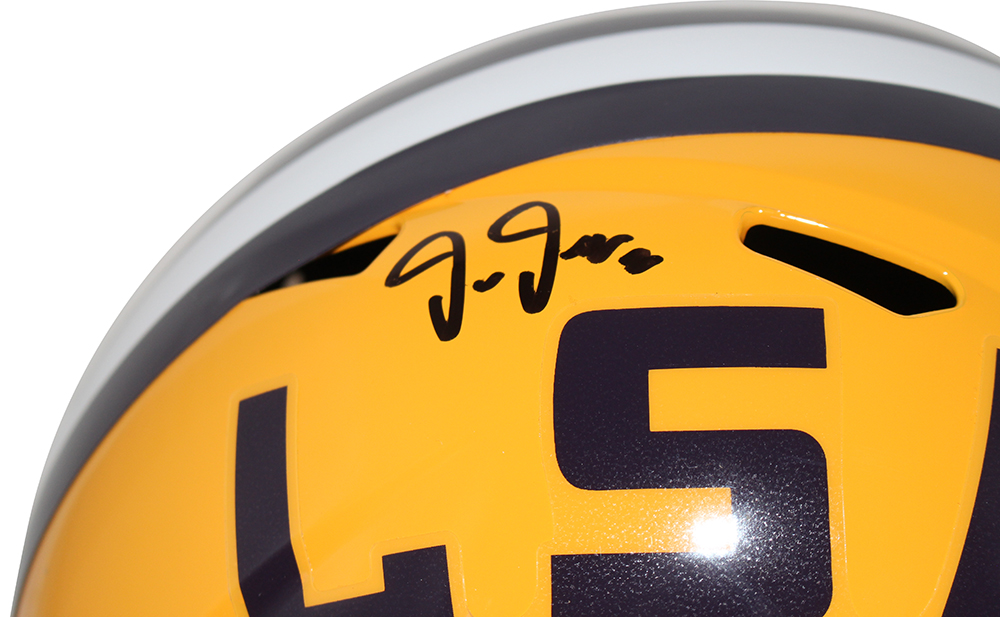 Justin Jefferson Autographed/Signed LSU F/S Speed Helmet BAS 