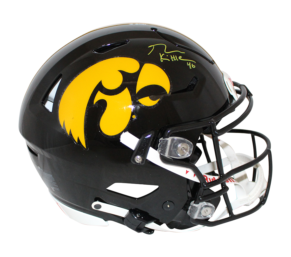 Kittle Autographed Iowa Hawkeyes Authentic Speed Flex Helmet BAS