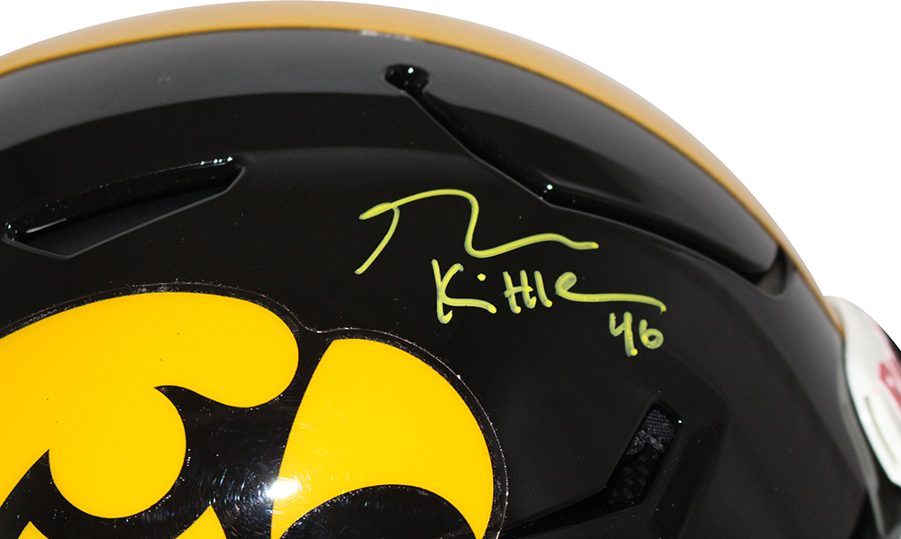 George Kittle Autographed Iowa Hawkeyes Authentic Speed Flex Helmet BAS 31706