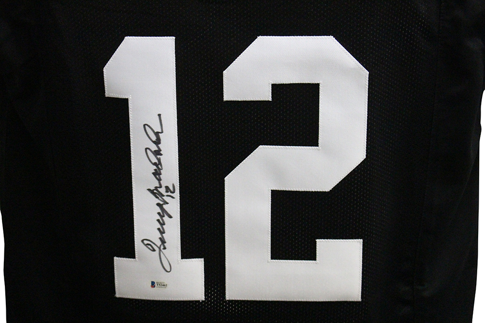 Terry Bradshaw Autographed/Signed Pro Style XL Black Jersey BAS 29496