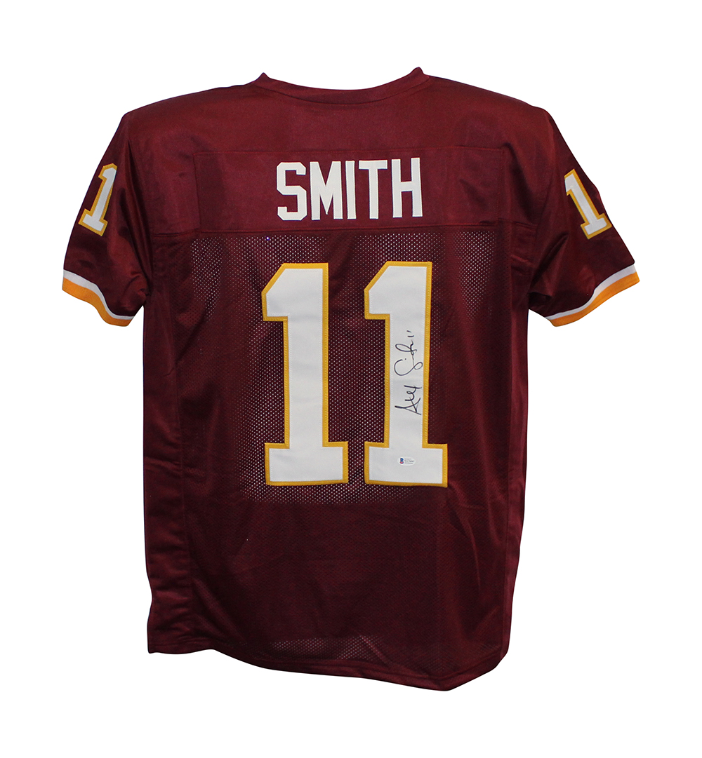 Alex Smith Autographed/Signed Pro Style Red XL Jersey BAS 31734