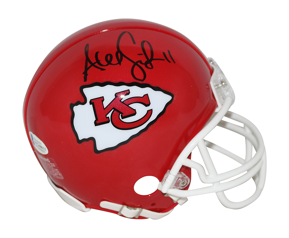 Alex Smith Autographed/Signed Kansas City Chiefs VSR4 Mini Helmet BAS 31742