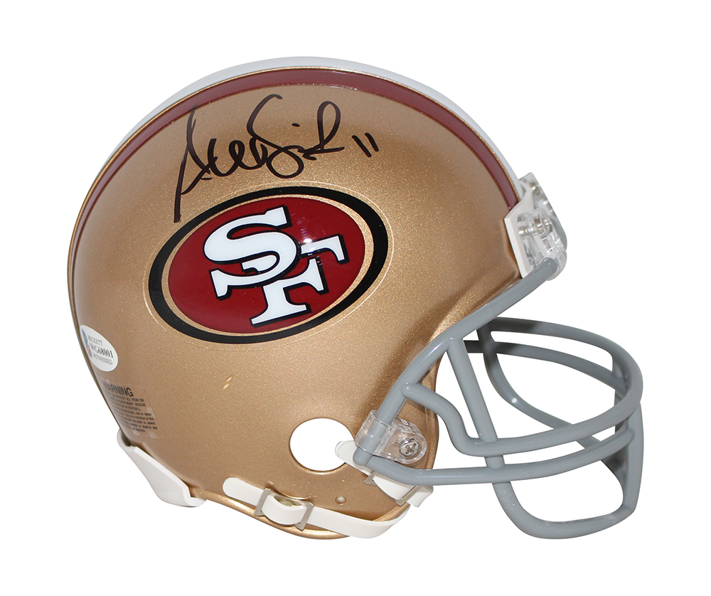 Alex Smith Autographed/Signed San Francisco 49ers VSR4 Mini Helmet BAS 31745