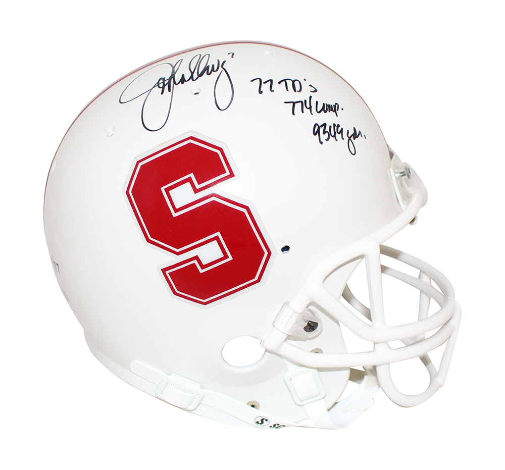 John Elway Autographed/Signed Stanford Cardinal Authentic Helmet MM 31836