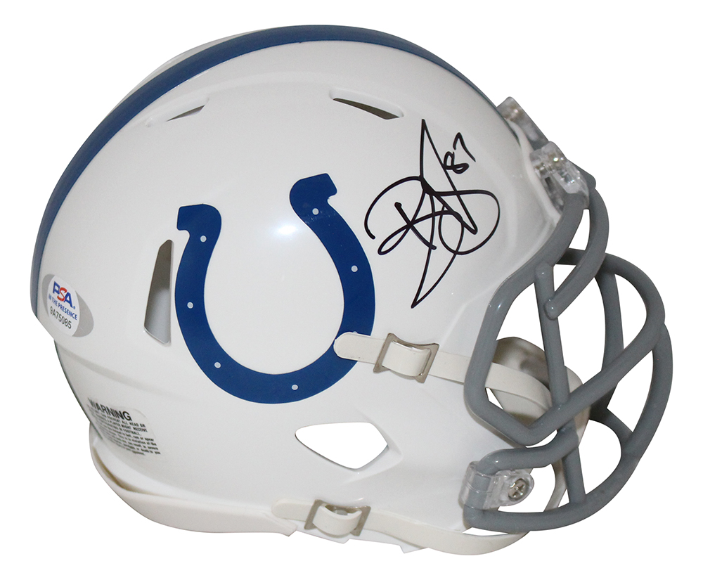 Reggie Wayne Autographed Indianapolis Colts Speed Mini Helmet PSA 31848