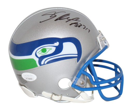 Shaun Alexander Autographed Seattle Seahawks 83-01 TB Mini Helmet JSA 31850