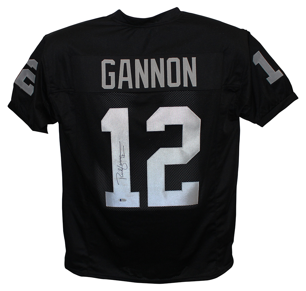 Rich Gannon Autographed/Signed Pro Style Black XL Jersey BAS 29501