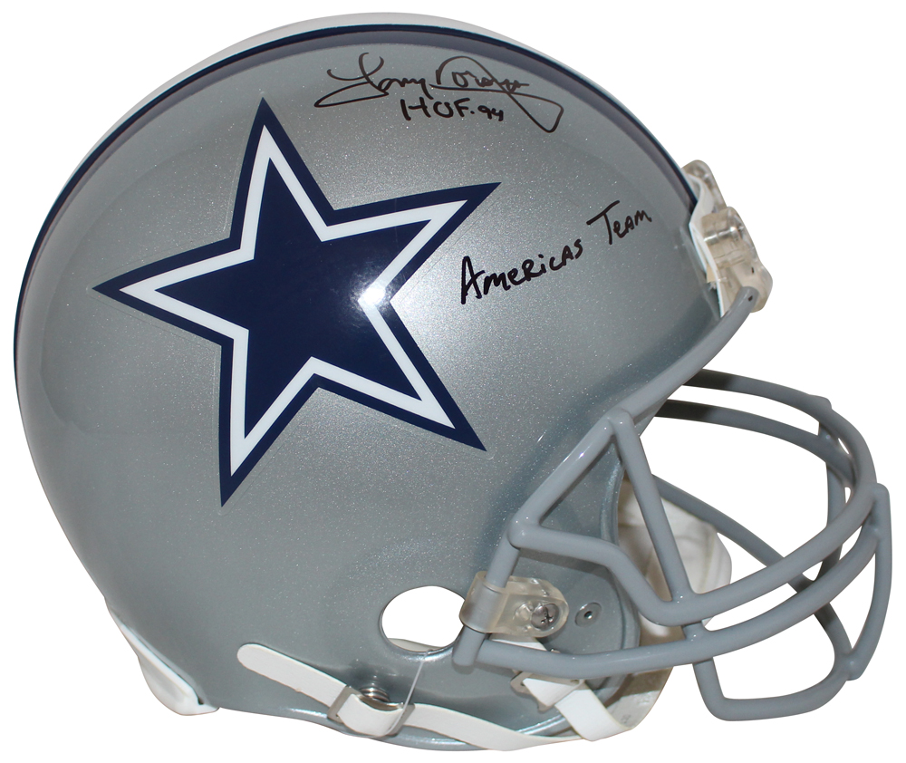 Tony Dorsett Autographed Dallas Cowboys Authentic Helmet 2 Insc BAS 31892