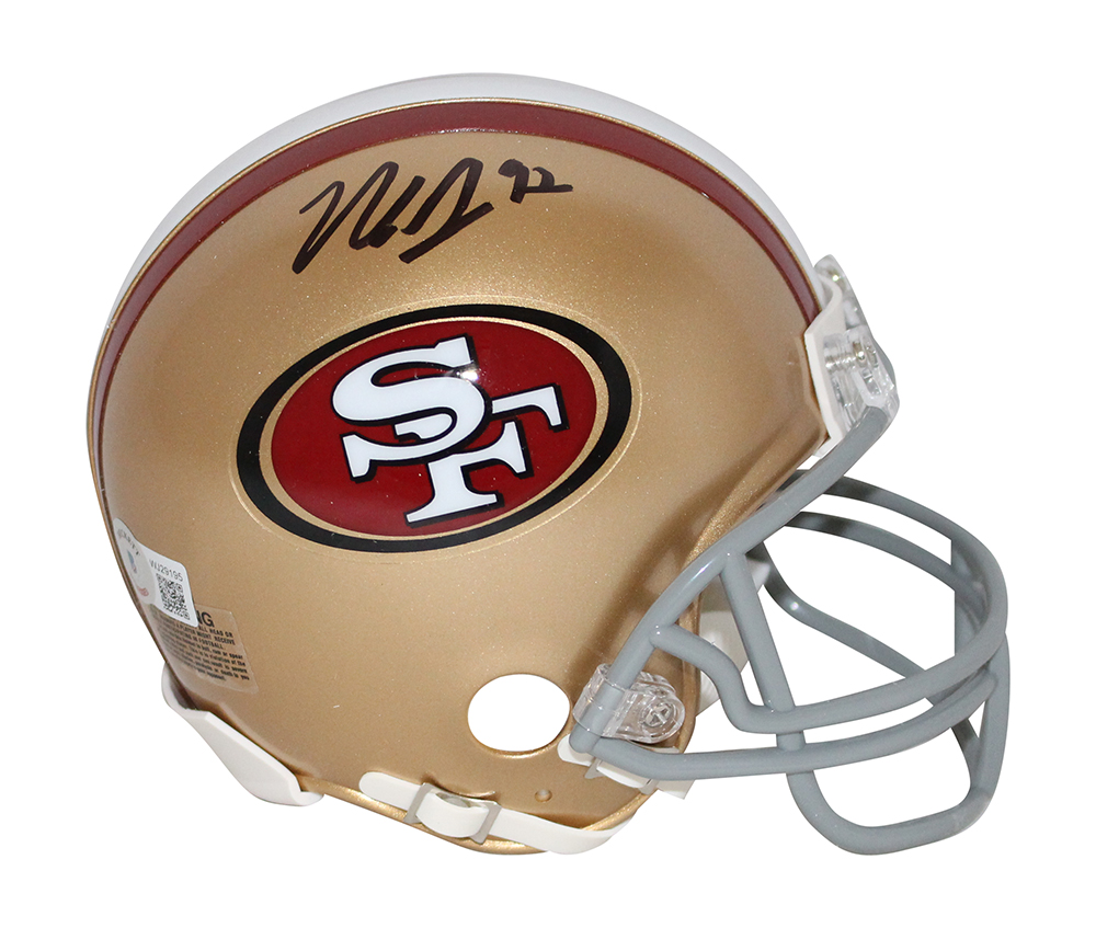 Nick Bosa Autographed/Signed San Francisco 49ers VSR4 Mini Helmet BAS 31914