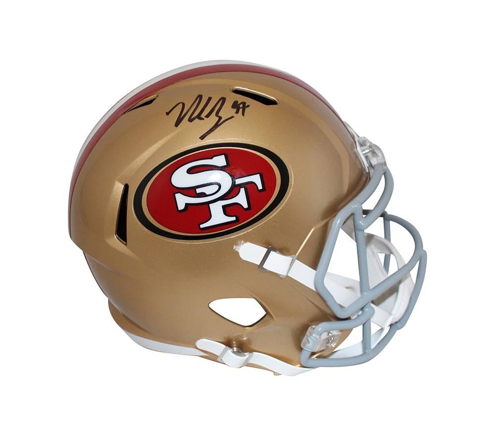 Nick Bosa Autographed/Signed San Francisco 49ers F/S Speed Helmet BAS 31918