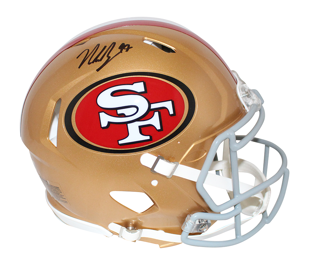 Nick Bosa Autographed San Francisco 49ers Authentic Speed Helmet BAS 31919