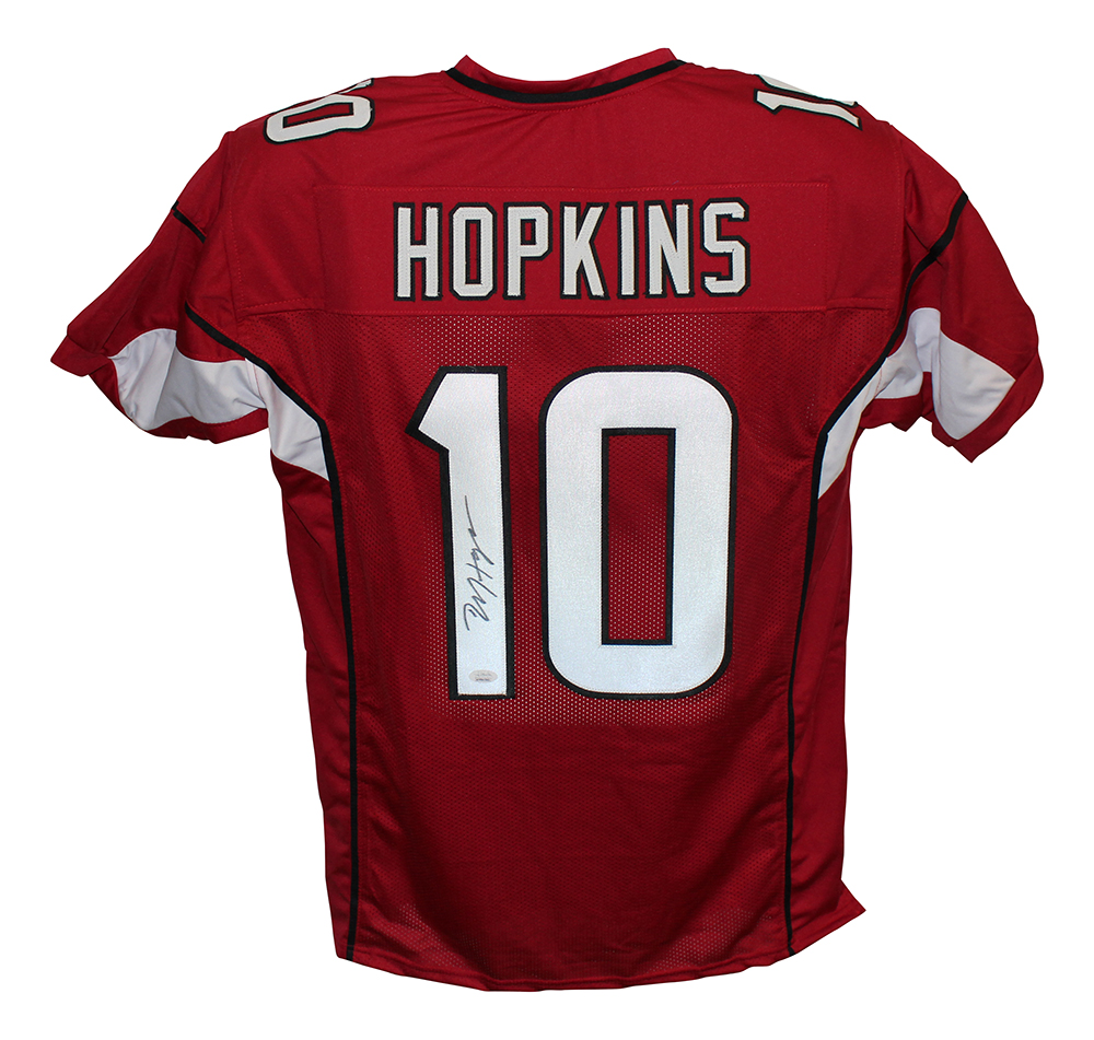 Deandre Hopkins Autographed/Signed Pro Style Red XL Jersey JSA 29504