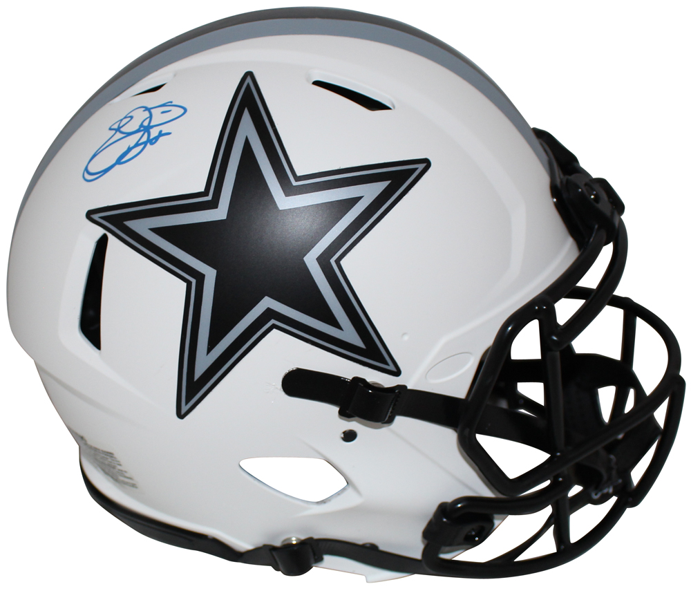 Emmitt Smith Signed Dallas Cowboys Authentic Lunar Speed Helmet BAS 32558