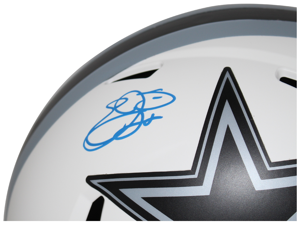 Emmitt Smith Signed Dallas Cowboys Authentic Lunar Speed Helmet BAS 32558